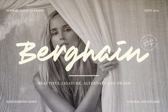 Berghain: A Modern Script Typeface for Digital Branding