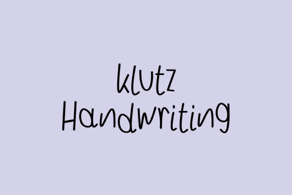 Klutz: A Friendly Script Handwritten Font for Editors