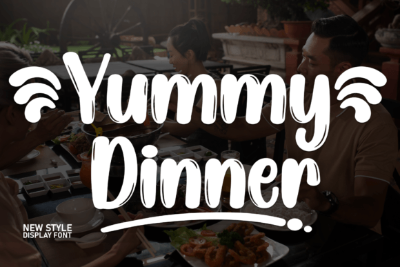 Yummy Dinner Font: A Sweet Handwritten Typeface for Campaigns
